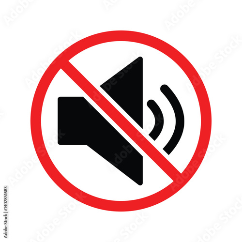 Set of no sound sign vector vector set for UI designs of  Vector illustration  