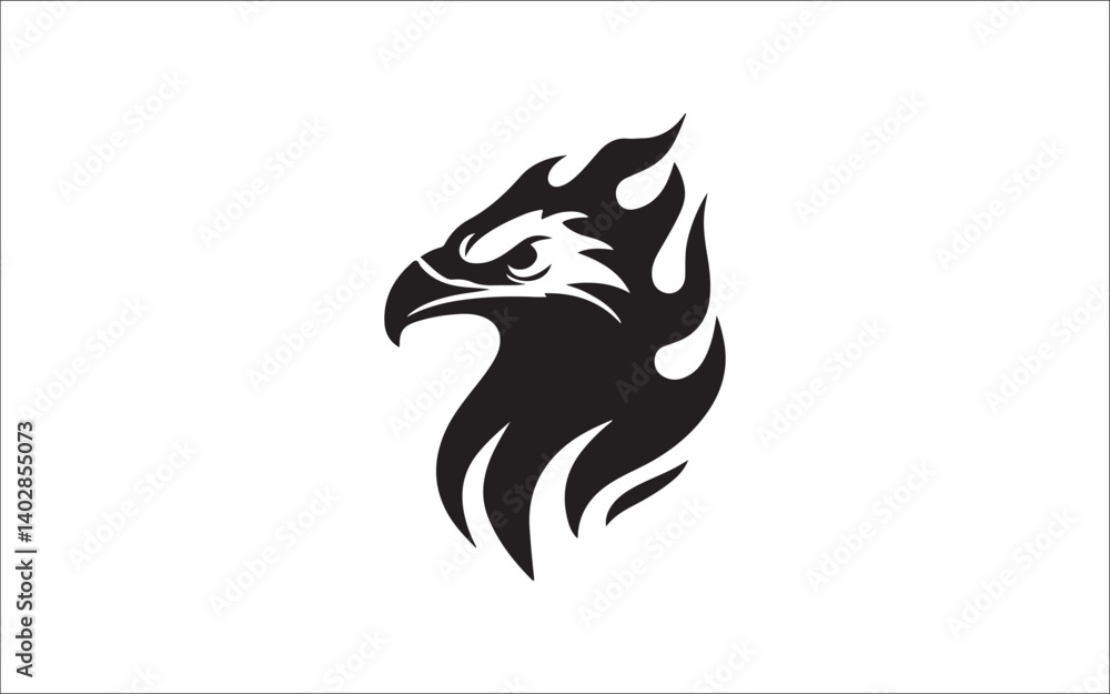 Eagle Silhouette Vector Icons: Flying Predator Bird Logos & Head Designs Eagle Silhouette Vector Icons: Flying Predator Bird Logos & Head Designs