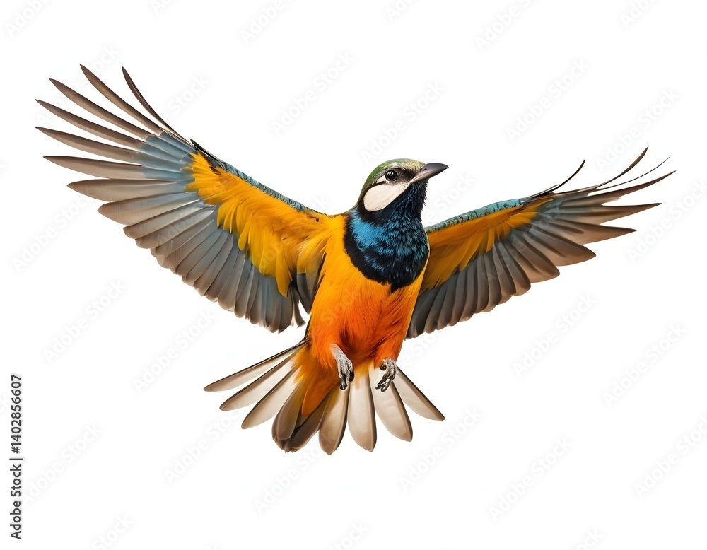 Fototapeta premium Colorful Bird in Flight