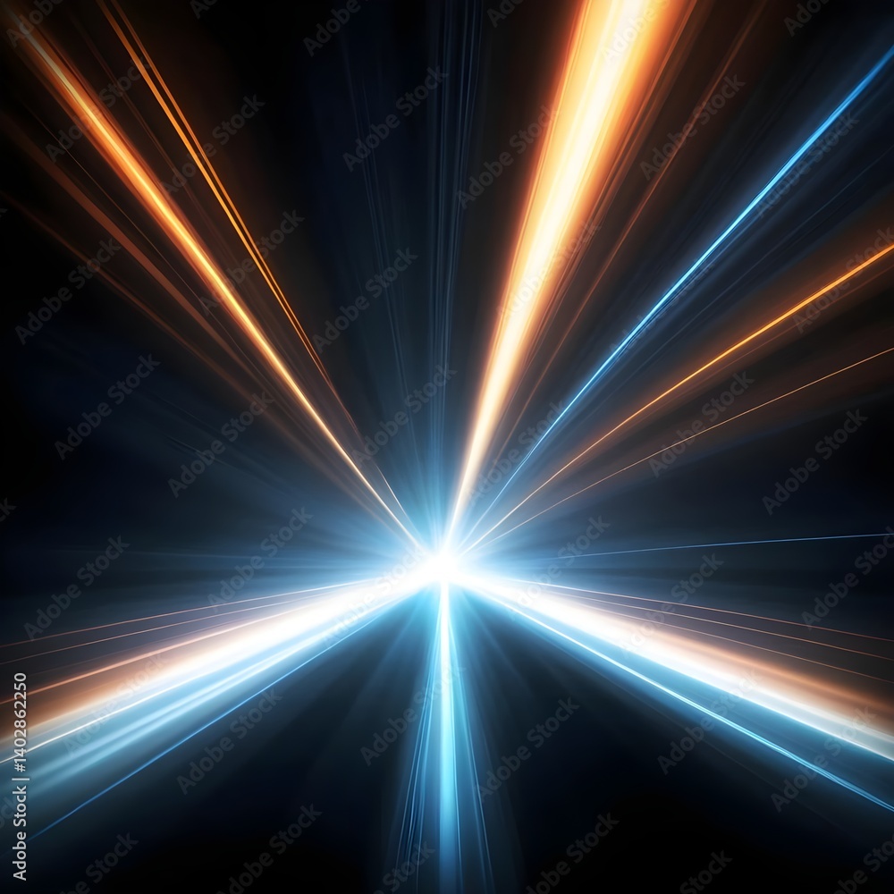 Obraz premium Abstract Light Burst, Speed and Energy