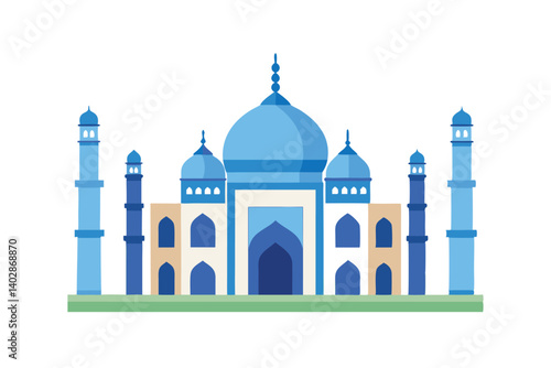 taj mahal vector illustration