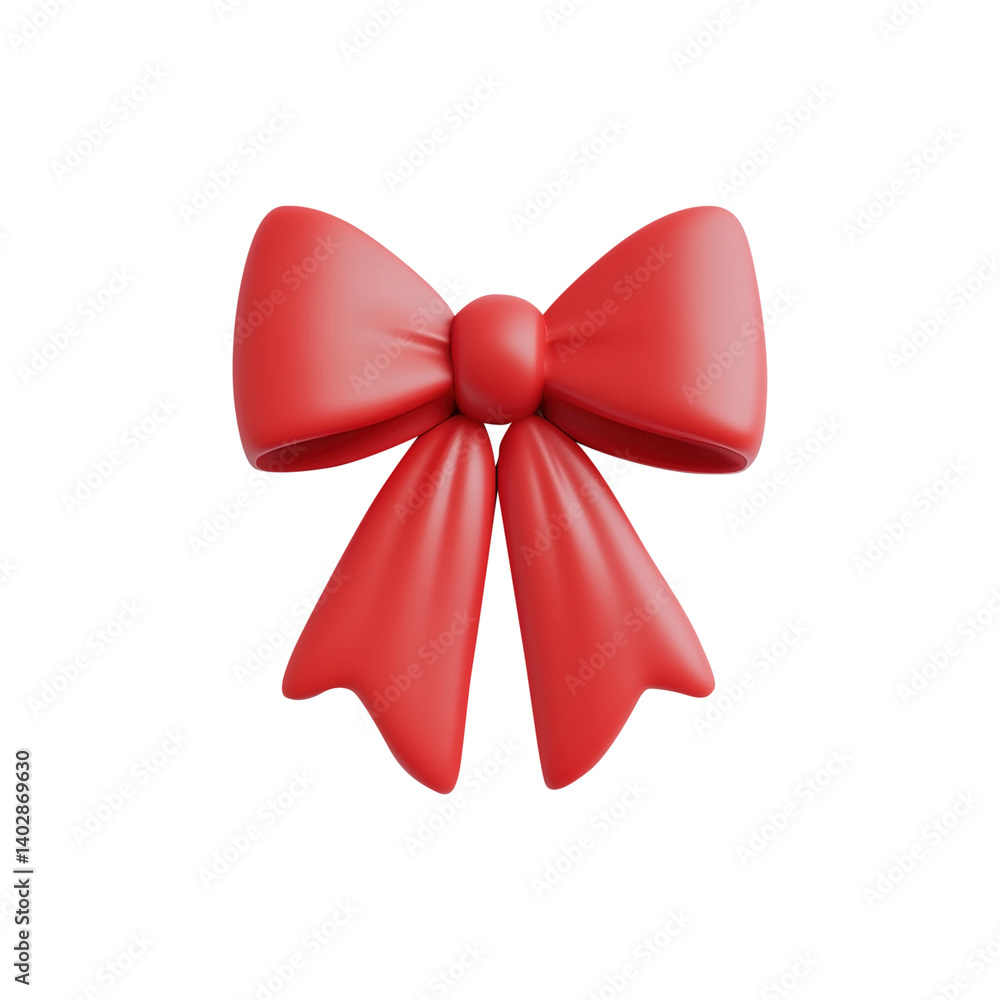 Fototapeta premium red bow isolated on white