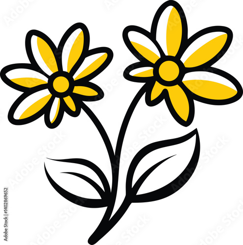 Sweet Pea, Clematis, Foxglove, Dahlia, Hollyhock, Calendula, Larkspur, Baby’s Breath (Gypsophila), Delphinium, Forget-Me-Not, flower logo icon