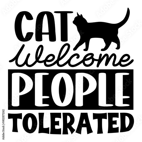 Cat welcome people tolerated Svg