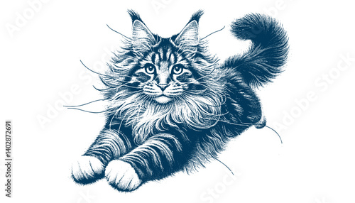 Maine Coon Cat vector