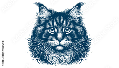 Maine Coon Cat vector
