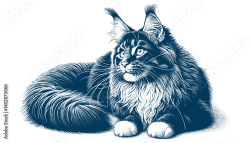 Maine Coon Cat vector
