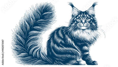 Maine Coon Cat vector