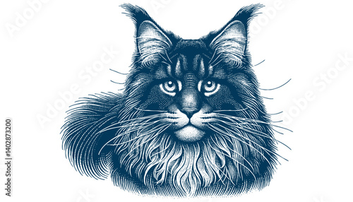 Maine Coon Cat vector