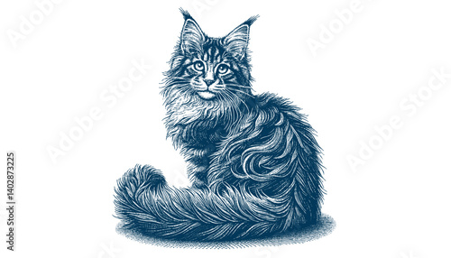 Maine Coon Cat vector