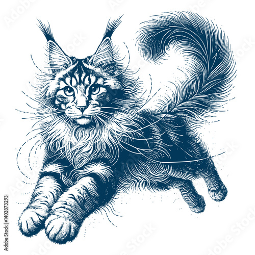 Maine Coon Cat vector