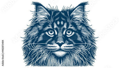 Maine Coon Cat vector