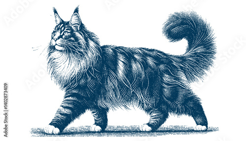 Maine Coon Cat vector