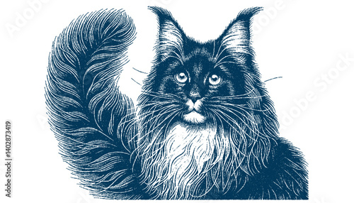 Maine Coon Cat vector