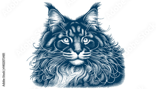 Maine Coon Cat vector