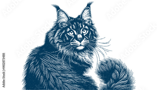 Maine Coon Cat vector