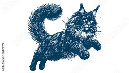 Maine Coon Cat vector
