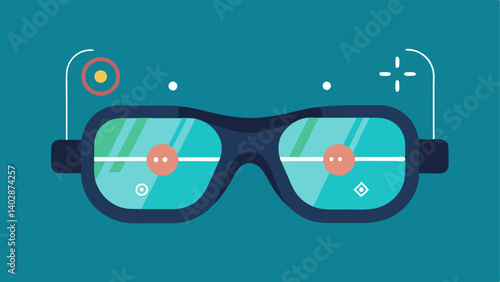 Smart Glasses A pair of futuristiclooking smart glasses tracking hormones via builtin sensors. The lenses show an augmented reality overlay with hormone stats displayed alongside