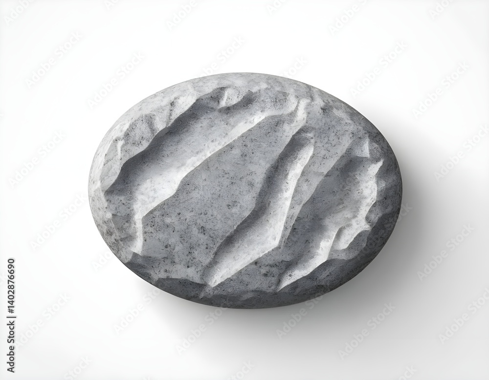Fototapeta premium Grey Carved Stone Sphere