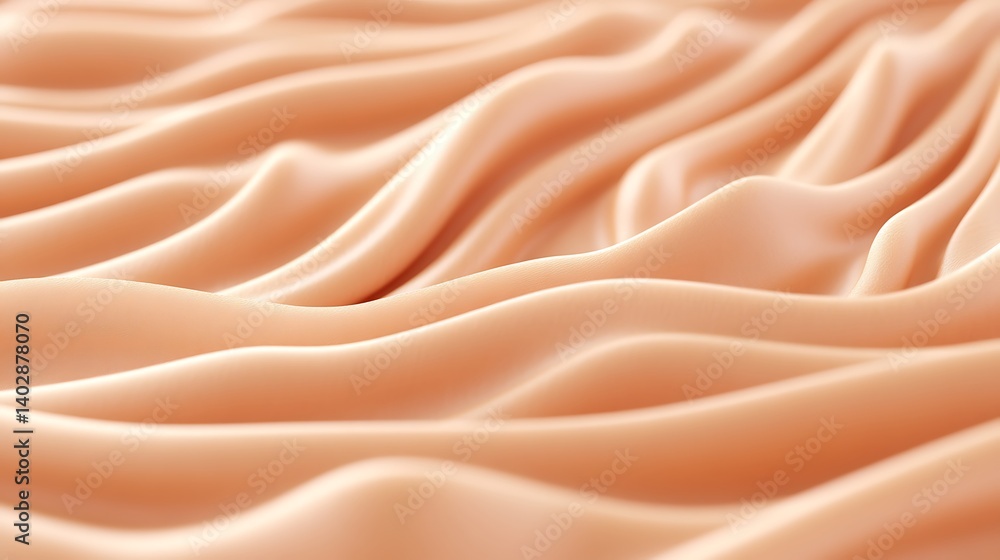 Fototapeta premium Abstract peach waves create a fluid and calming background texture