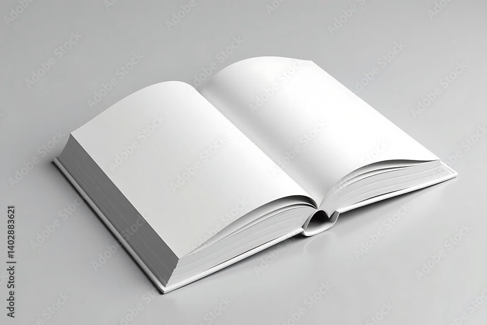Blank Book Open Pages Neutral Background Blank Book Open Pages Neutral Background