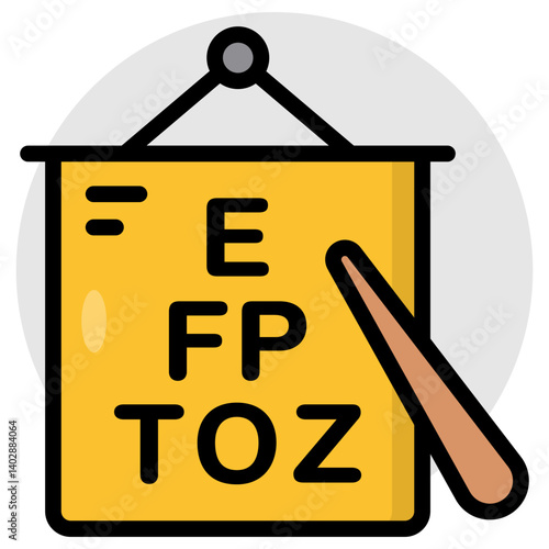 Modern design icon of eye test