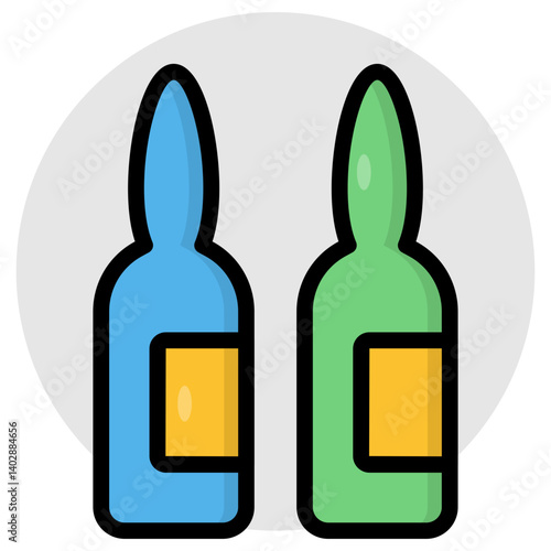 Modern design icon of ampoule 