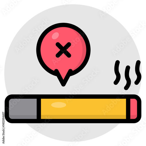 Creative design icon of no smoking
