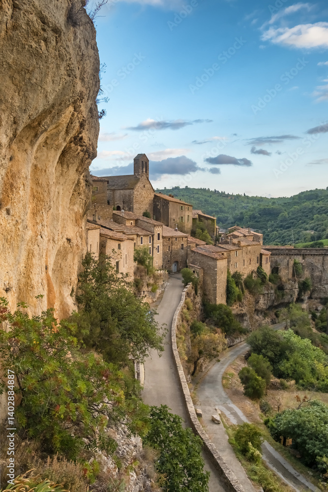 Picturesque medieval village of Minerve in the south of France