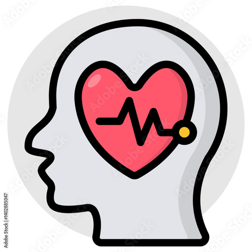 Modern design icon of healthy brain