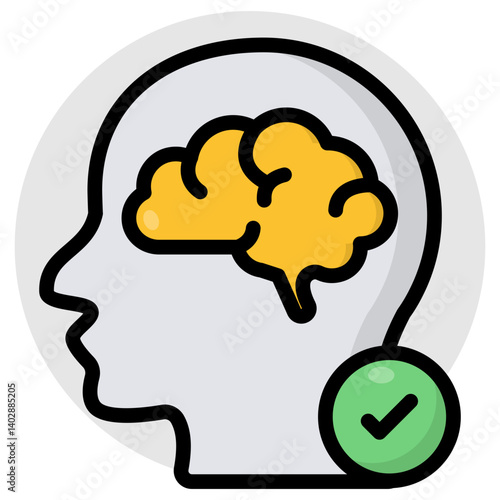 Modern design icon of brain