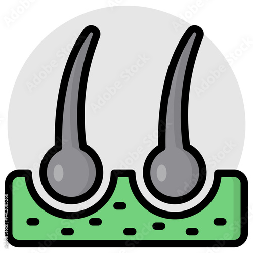 A unique design icon of follicle 