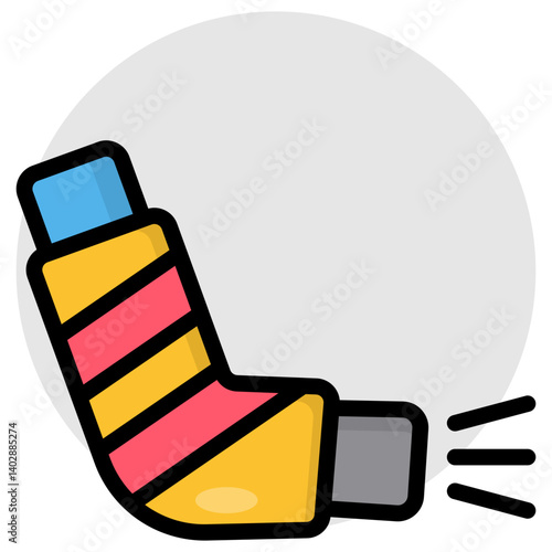 Trendy design icon of inhaler 