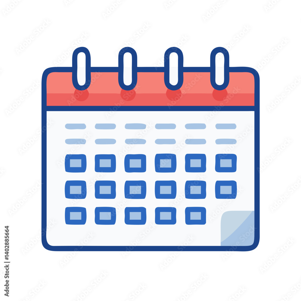 Calendar with Time Slots Icon Representing Scheduling and Time Management Calendar with Time Slots Icon Representing Scheduling and Time Management