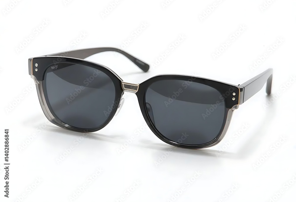 Modern Sunglasses with Dark Lenses and Glossy Black Frame Modern Sunglasses with Dark Lenses and Glossy Black Frame