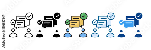 Communication Skill Icon Set Multiple Style Collection