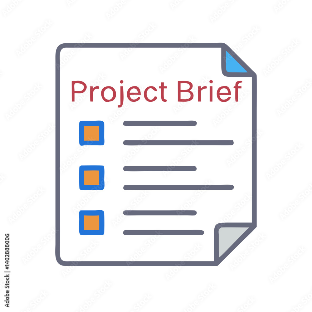 Document with Bullet Points Icon Representing Project Planning and Task Organization Document with Bullet Points Icon Representing Project Planning and Task Organization