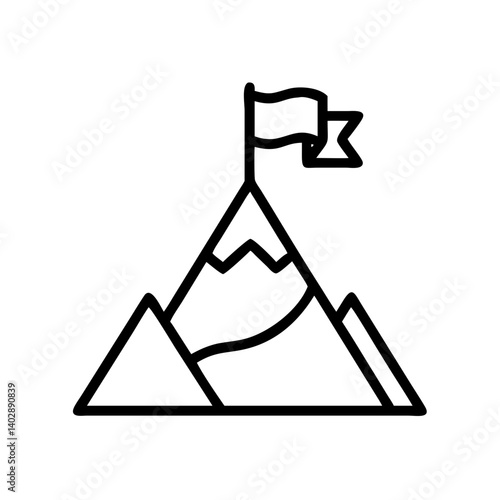 Icon of a mountain with a peak