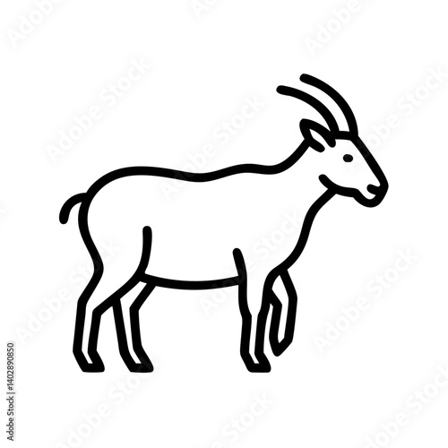 Icon of a mountain with a chamois