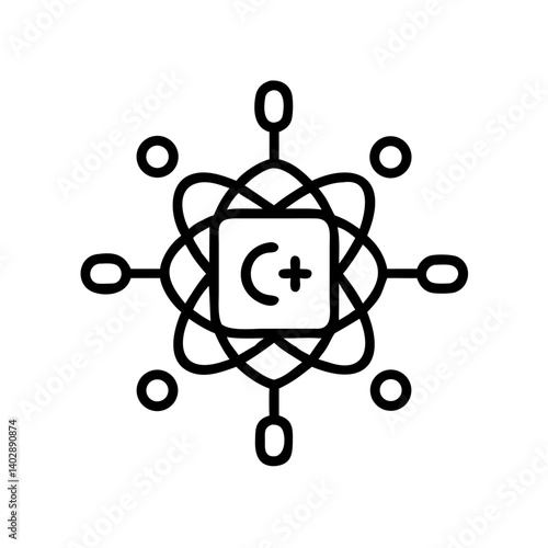 Quantum computer icon