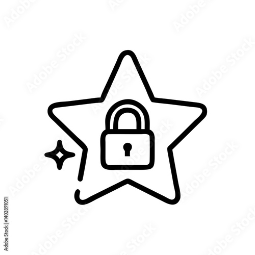 Star Lock Icon