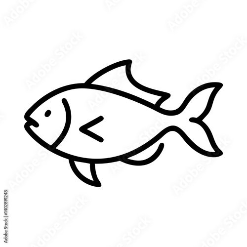Water icon with fish