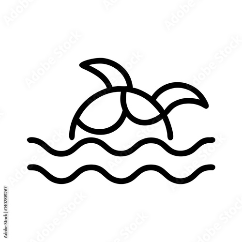 Water icon with stone