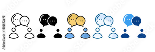 Communication Icon Set Multiple Style Collection
