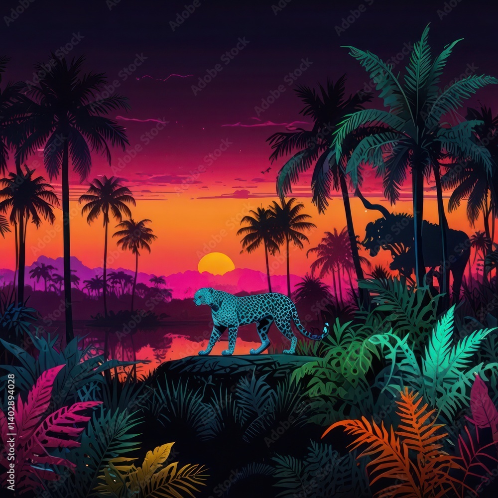 palm trees at sunset palm trees at sunset