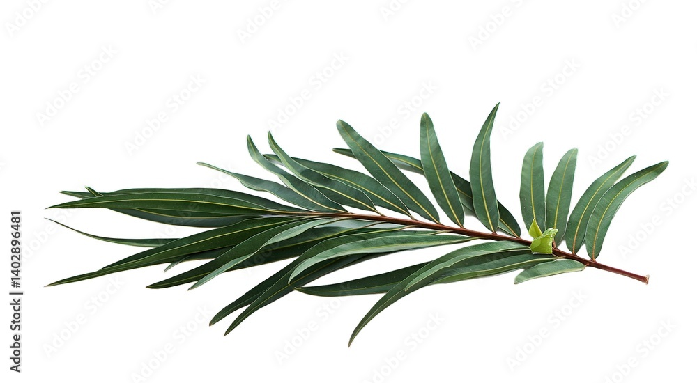 Obraz premium Acacia pennata or Cha Om leaf isolated on white background