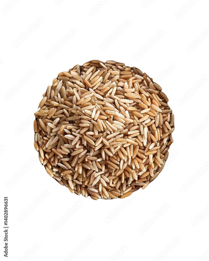 Brown rice is a whole grain rice isolated on white background Brown rice is a whole grain rice isolated on white background