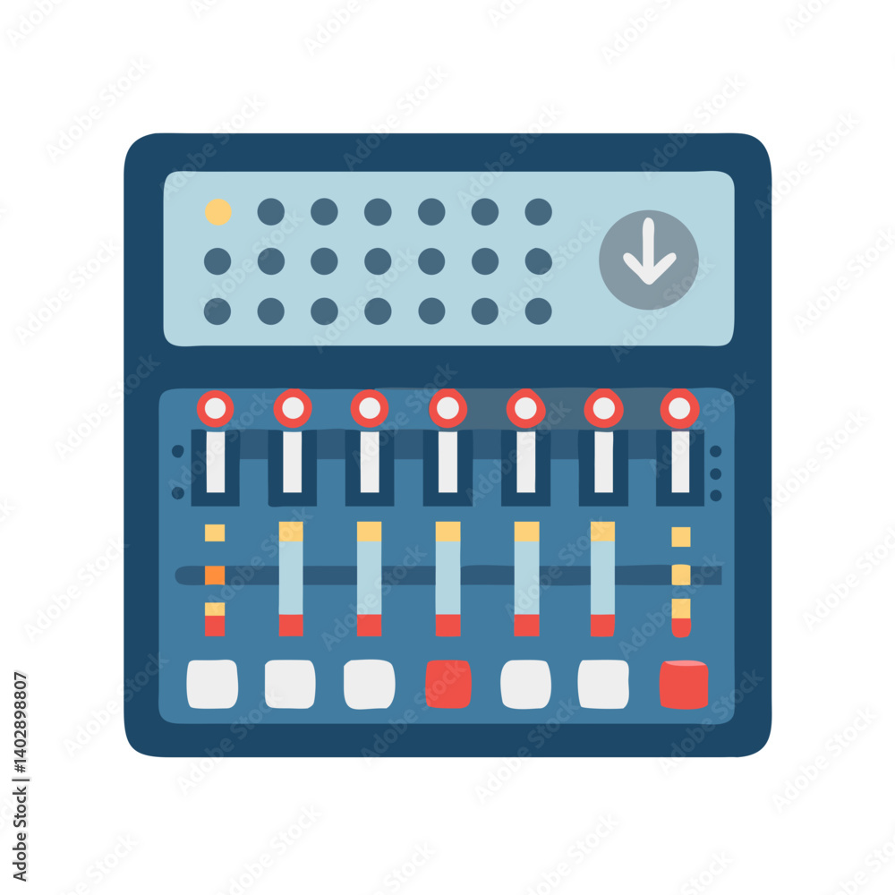 Sound Mixing Console Icon Representing Audio Production and Music Engineering Sound Mixing Console Icon Representing Audio Production and Music Engineering
