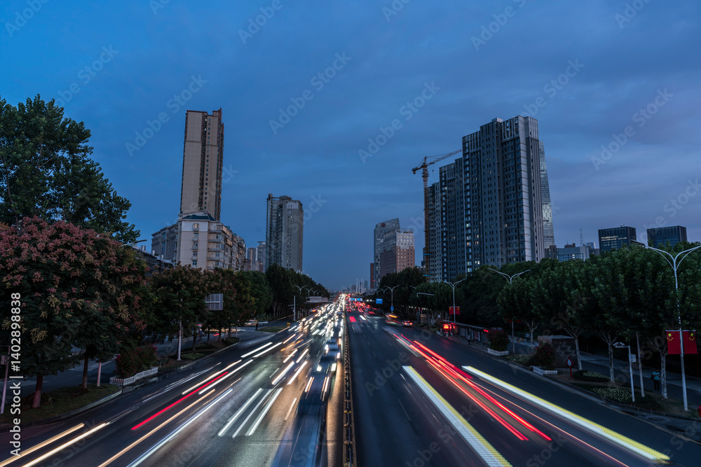 Obraz premium traffic at night