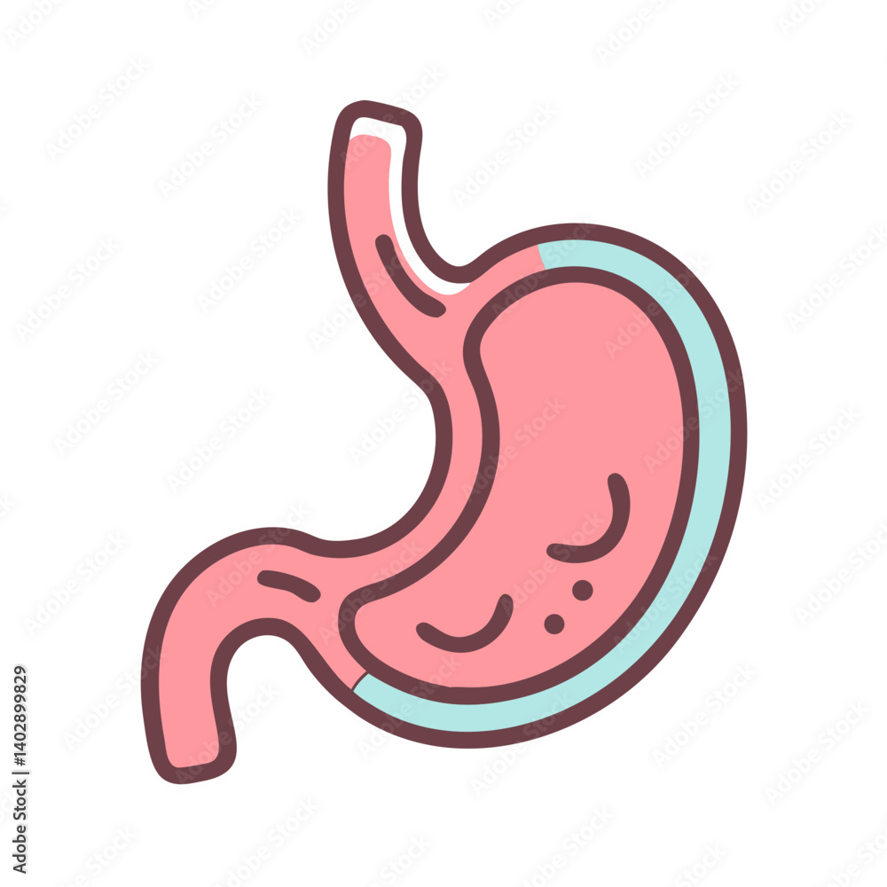 Fototapeta premium Stomach Organ Icon Representing Digestive System and Gastrointestinal Health